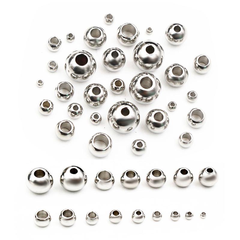 

2-8mm Stainless Steel Gold Color Spacer Beads Charm Loose Bead DIY Bracelets Necklace DIY Jewelry Making Findings Charms 2x1mm 100pcs