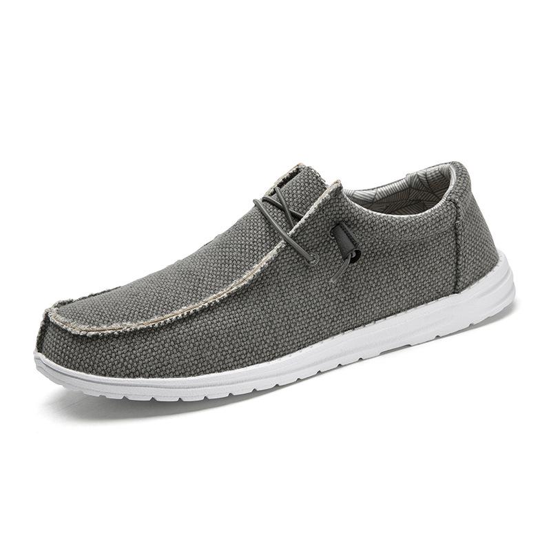 Men’s Plus-Size Canvas Casual Loafers - European Style Driving Shoes