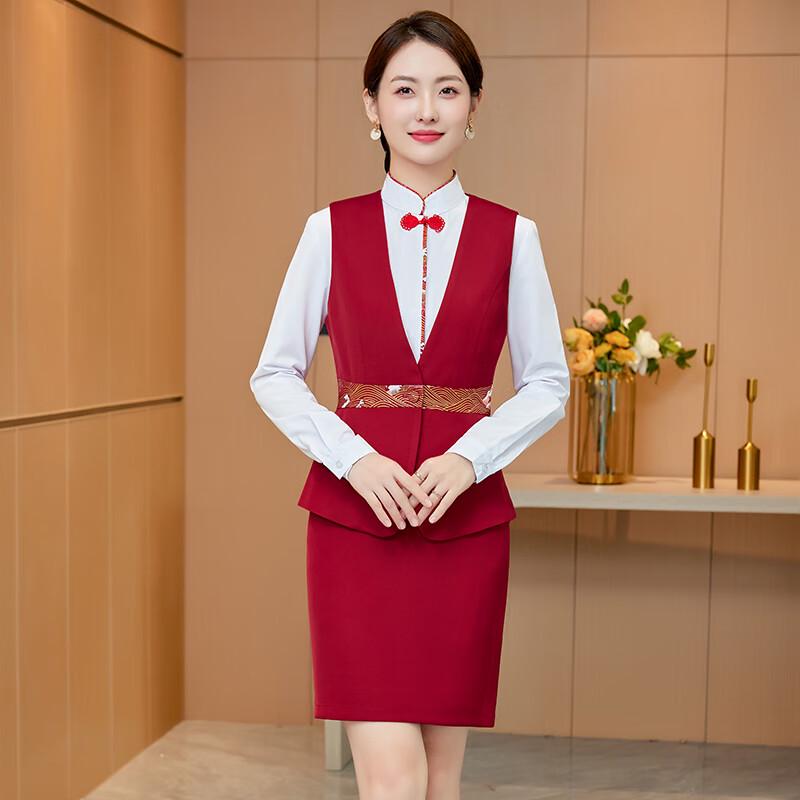 Neues Damen-Weste-Uniform-Set im chinesischen Stil