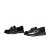 Classic Black Loafers Platform Shoes Women's Fashion British Style Comfortable Thick Heel Leather Shoes Children Wear Small Leather Shoes Women
