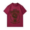 Men's 100% Cotton Crew Neck Short Sleeve T-Shirt, 100% Hardcore Fist United We Stand Print Casual Breathable Tee for Daily Street Wear