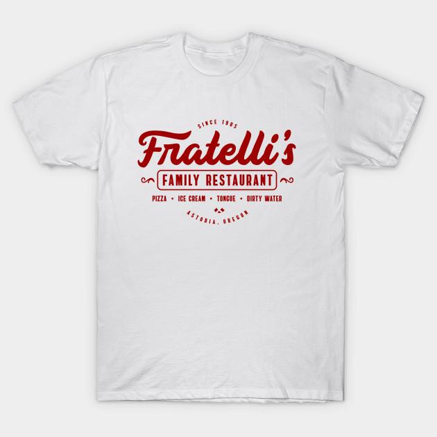 

Men Black Print T-shirt Fratelli S Family Restaurant No-Cut Transfer Paper Print Cotton Tshirt 4XL