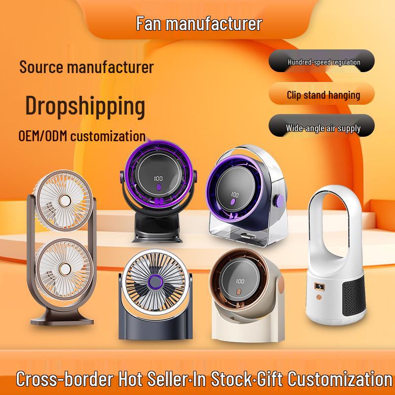 USB Rechargeable Desk & Clip Fan for Home, Office, Dorm – Compact Air Circulator