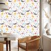 Colorful Dinosaurs Clouds Wallpaper for Living Room and Bedroom 50x1000