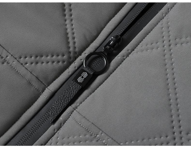 2025 Men's Winter Jacket: Fleece Lined, Thickened Cotton, New Warm Style, Casual Hooded Stand Collar.
