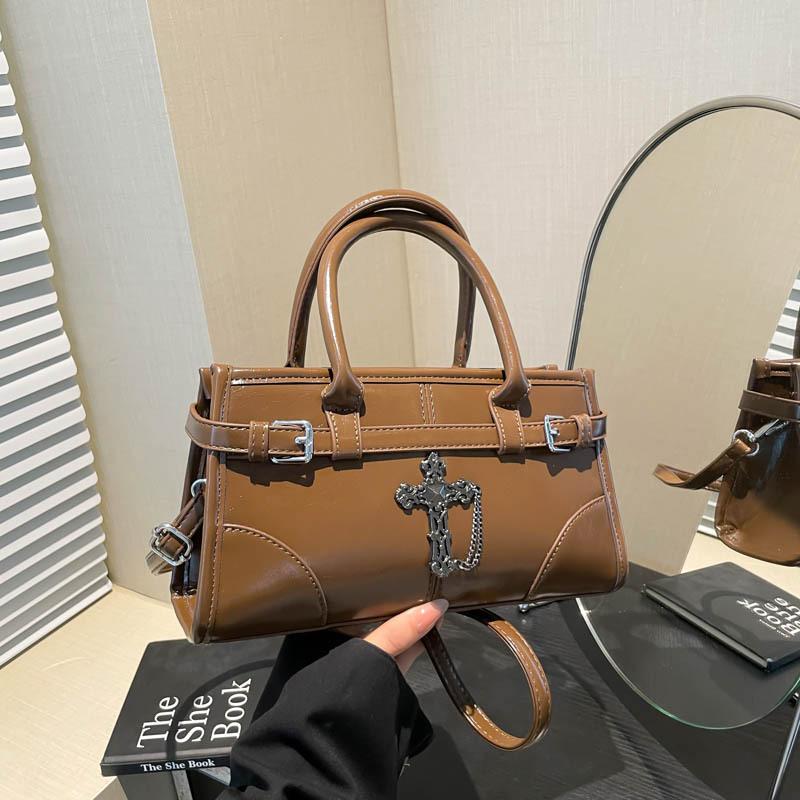 

Small bag women s spring summer new fashion versatile messenger bag high-end portable small square bag коричневый