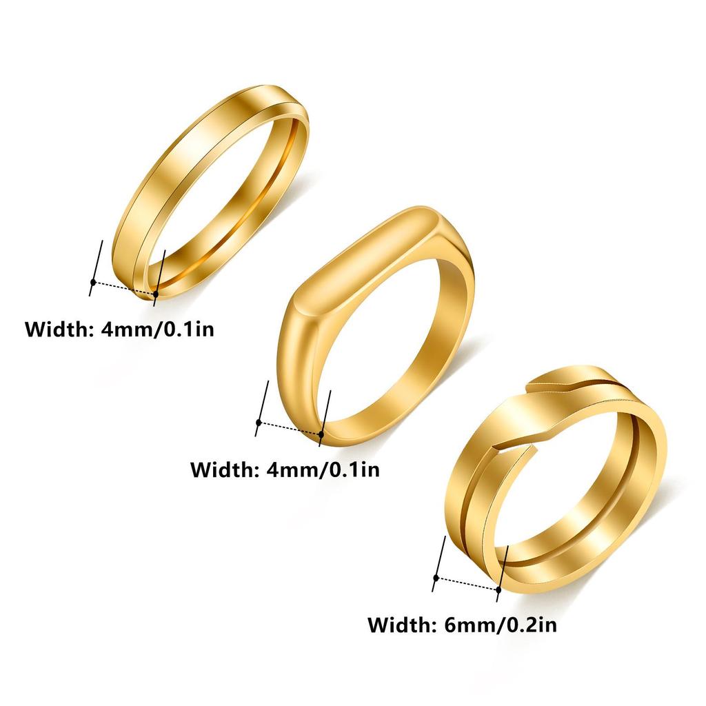 Cross New Women's 4MM Wide Plain Titanium Steel Ring in Cold Style Niche Jewelry