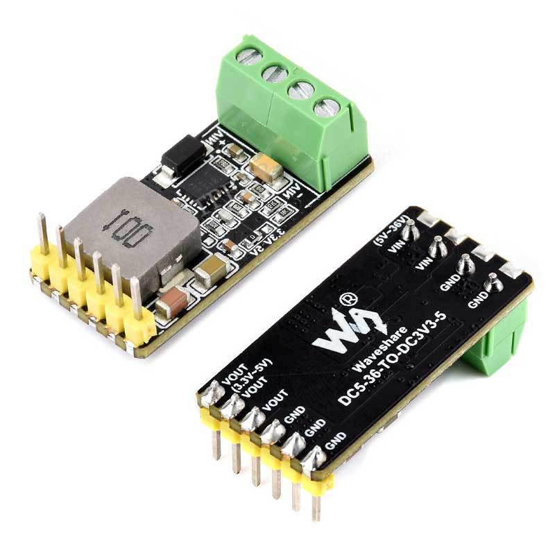 Mini DC-DC Step-Down Module: 5~36V Input, 5V/3.3V Output, 4A
