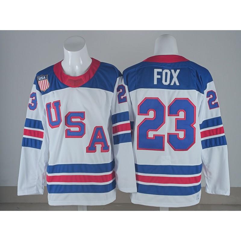 Mens Ice Hockey Jersey Custom Embroidered USA Team 7 19 21 86 Blue White Sportswear Sleeveless Performance Top