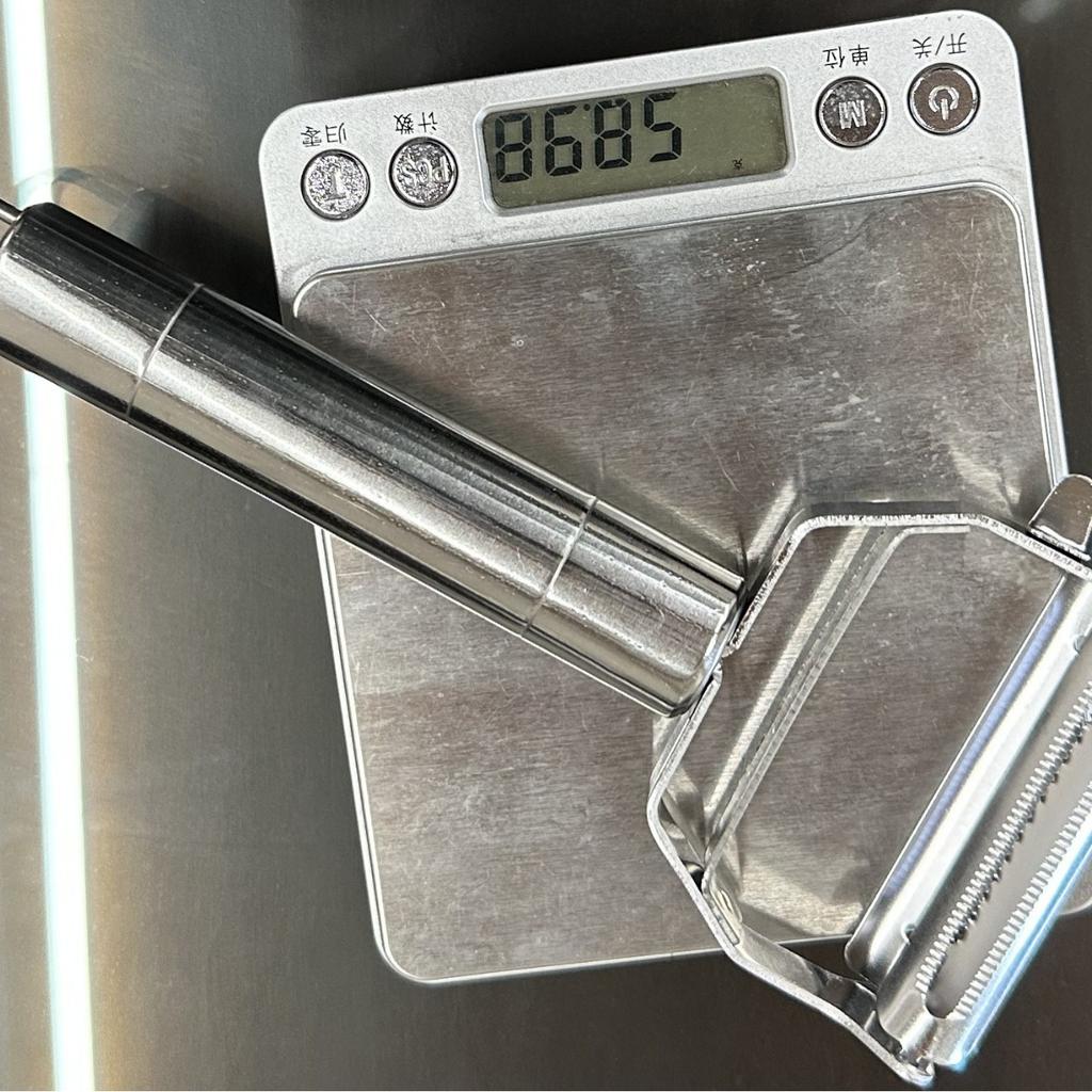 Edelstahl Doppelkopfreibe multifunktionaler Zwei-in-Eins-Schäler Küchenzubehör Melonenhobel Obstkartoffelschäler