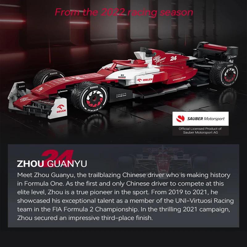 1/24 Alfa Romeo Formula-1 Racing Car F1 Racing Car C42 Sports Car Model Building Blocks City Racing Car Bricks Toys Kid Gift