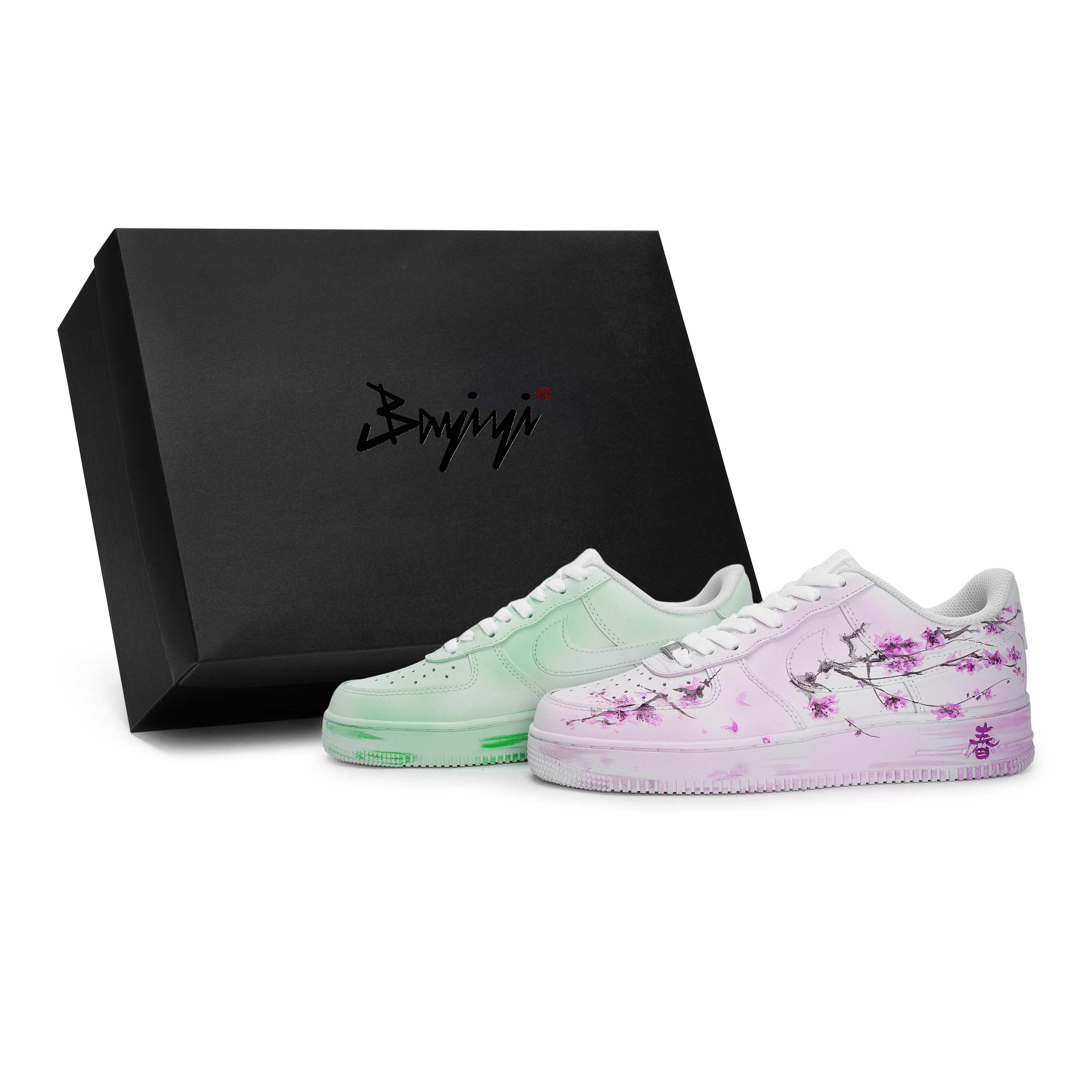 

Nike Air Force 1 811 Manufacturing, Special Shoe Box Slip Resistant Low top Skateboard Shoes Unisex White Pink Green CW2288-111(Team80-S-BOX) 38
