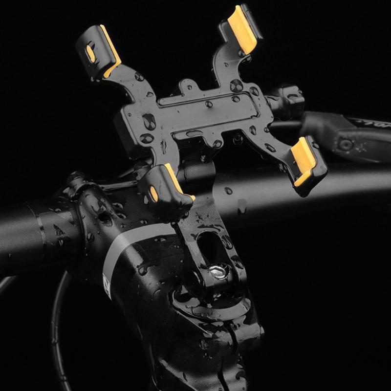 Supporto Manubrio Bici 4 Artigli Regolabile Rotazione 360° per Navigazione Ciclismo