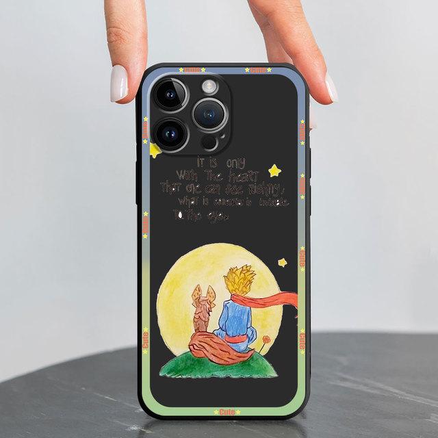 

Чехол для Apple Iphone Xs X 8 Plus 7 6s Se 12 Mini Xr 14 Pro Max 13 Pro 11 с рисунком «Король Маленький принц», роскошный силиконовый чехол iPhone 13 Mini