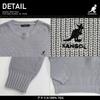 Kangol Crew Knit Long Sleeve Light with a Large Silhouette and Embroidered Available in Plus Sizes Sweater, Oversized, Gray, Logo, (kpmc-10352)