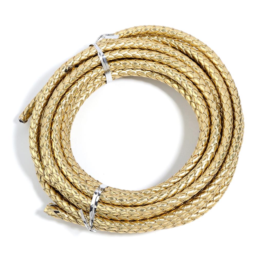 5 Yards/lot 6mm 7mm Round Braided Leather Cords PU Leather Cord Cordon Cuir For Bracelet Necklace DIY Jewelry Making