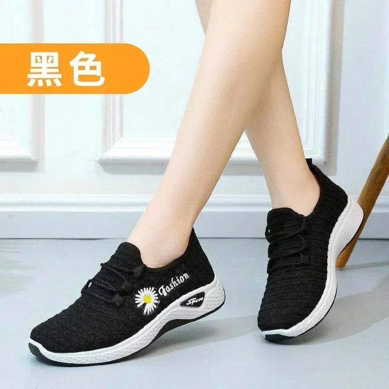 Fashion women's light running shoes Adult sneakers,net shoes, comfortable soft soled sneakers, women's breathable casual single shoes