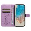 For Samsung Galaxy M35 5G PU Leather Cases Flower Pattern Wallet Stand Phone Cover with Strap