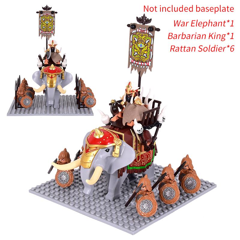 

108 шт. MOC Средневековье южные варвары слоны фигурки экшн строительные блоки кирпичики детские игрушки подарки
