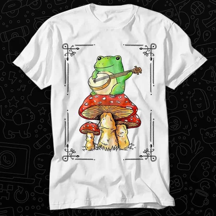 Star Frog Playing Banjo On Magic Mushroom Mushroom Fungi T Shirt 220