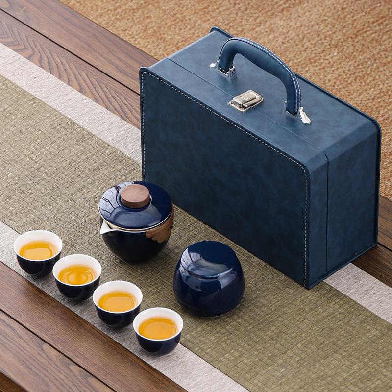 Handheld Pot Portable Travel Tea Set Business Enterprise Bank Real Estate Festival Gift Set