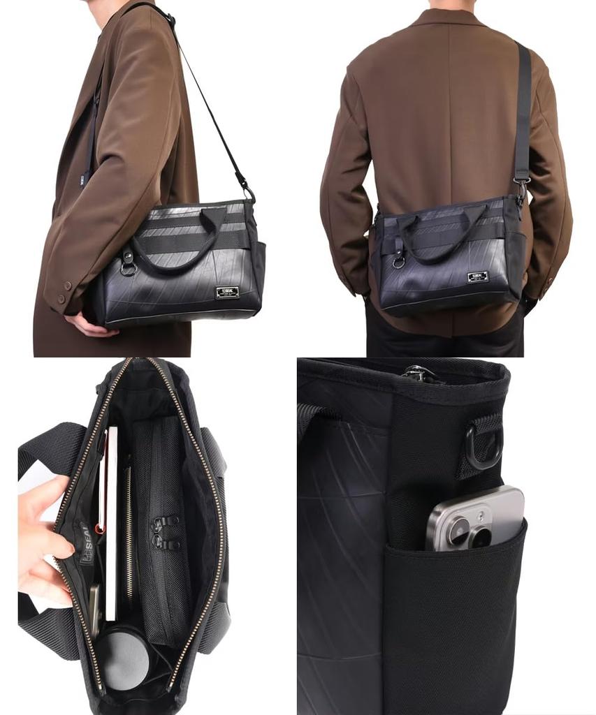 Cart Tote Mini Tote Shoulder Golf Small Made in [SEAL] Bag, Bag, Waterproof, 2-Way Bag, Men's Bag, Size, Japan, PS-268BK