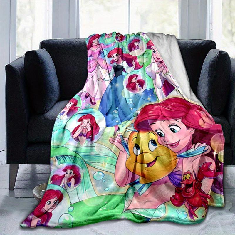 The Little Mermaid Cartoon Blanket, Short Plush Cute Warm Blanket, Living Room Home Decoration Sofa Four Seasons Travel