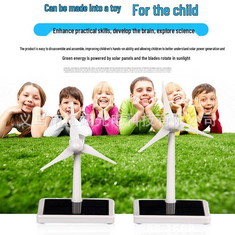 Ornamento de Carro Sedan Moinho de Vento Solar - Decoração Criativa para Exterior e Interior & Modelo para Experiência Científica