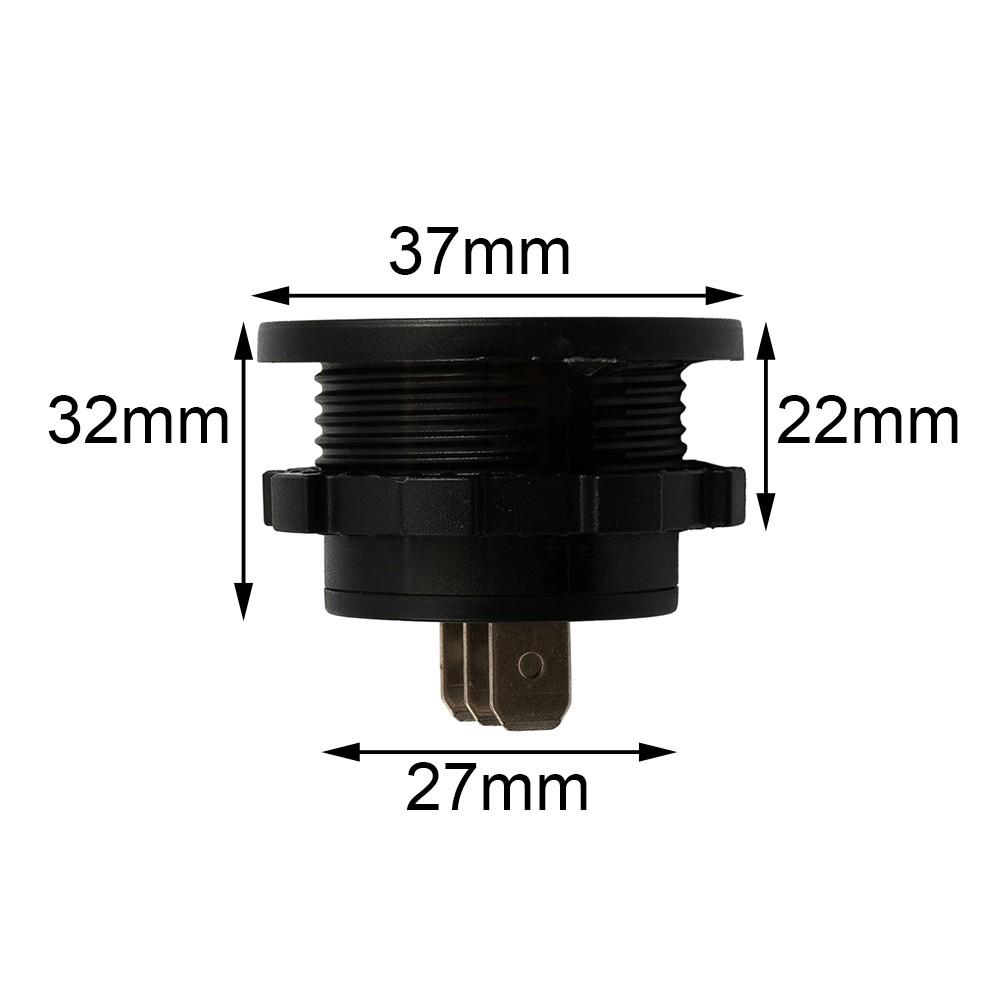 Green LED Digital Display Volt Meter Ammeter Voltage Round Car Voltmeter Amp