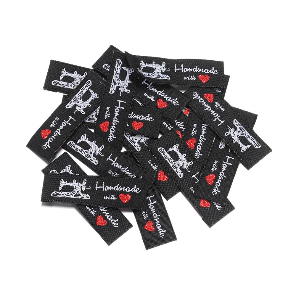 50PCS DIY Woven Supplies Knitting Wool Ball Clothes Labels Garment  Accessories Handmade With Love Clothing Tags