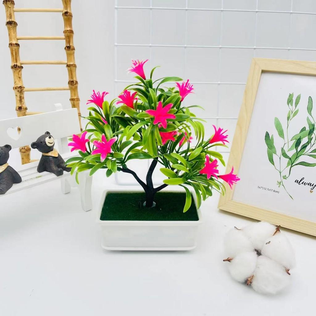 

Cymbidium Faux Tree Garden Decor Potted Plant With Realistic Look For Indoor Use розовый