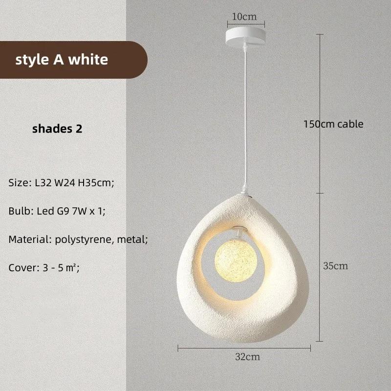 Modern LED Wabi Sabi Pendant Lights Hanging Lighting Minimalism Suspend Living Room Bedroom Home Indoor Decor Lamps Fixtures