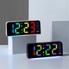 Color Changing Bedside Clock LED Time Week Date Display Quiet Night Light Brightness Adjustable Home Bedroom Accessory