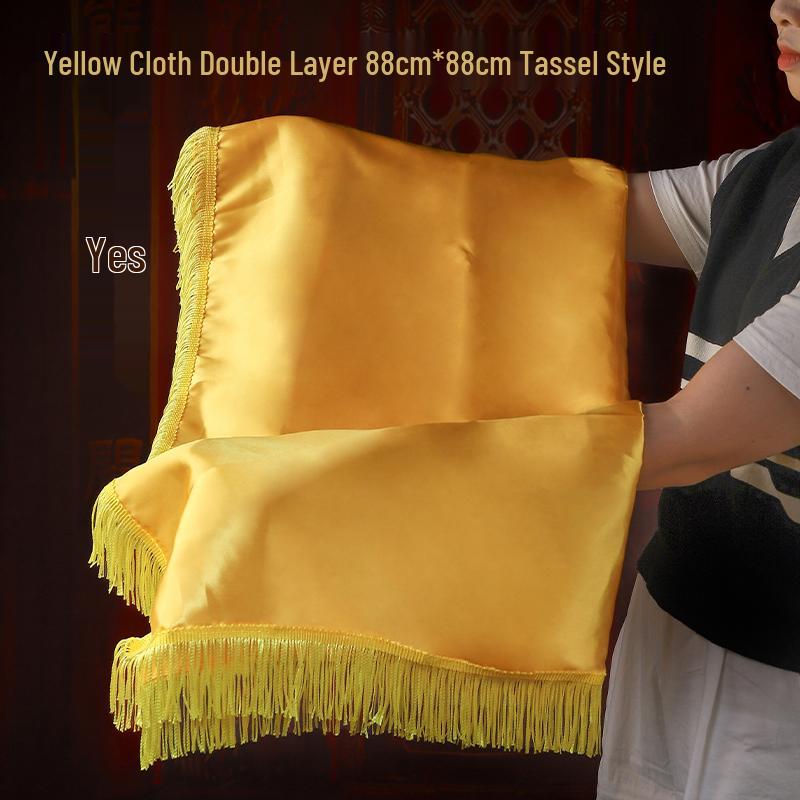 Buddha and Bodhisattva Statue with Red Silk Cloth Covering for Head and Body