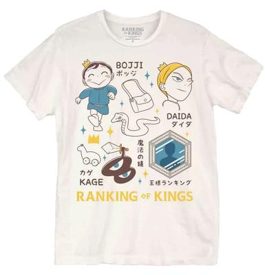 Ranking Of Kings Juniors Characters & Symbols Grid Boyfriend Fit Shirt New XS-L