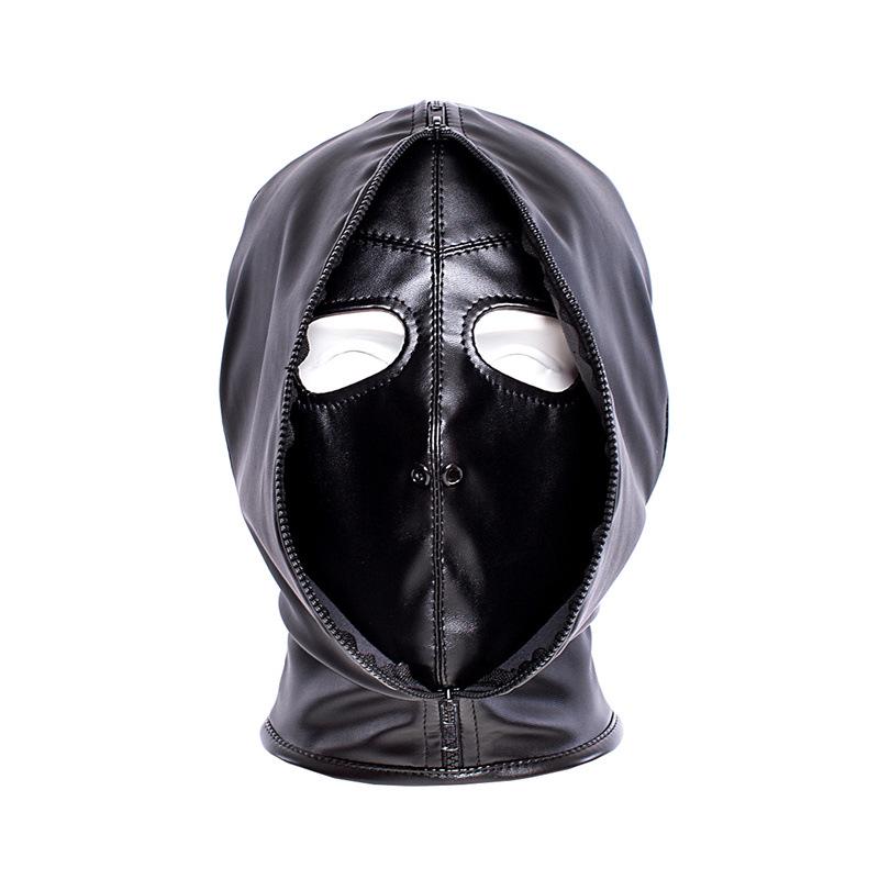 Lace Eye-Exposed PU Training Mask: Soft, Fully Wrapped Leather Restraint