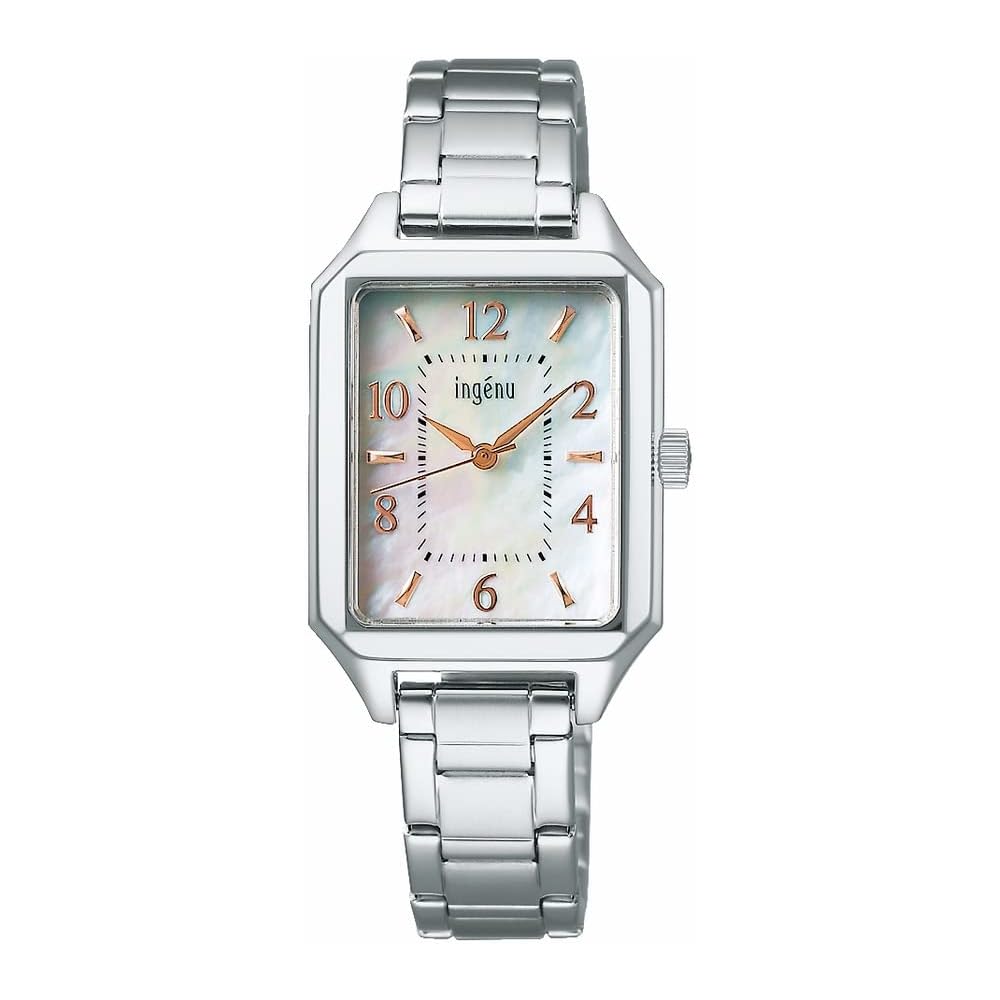 Ingenu Seiko Watch Angeline Square Quartz AHJK467 Women s Silver Wristwatch
