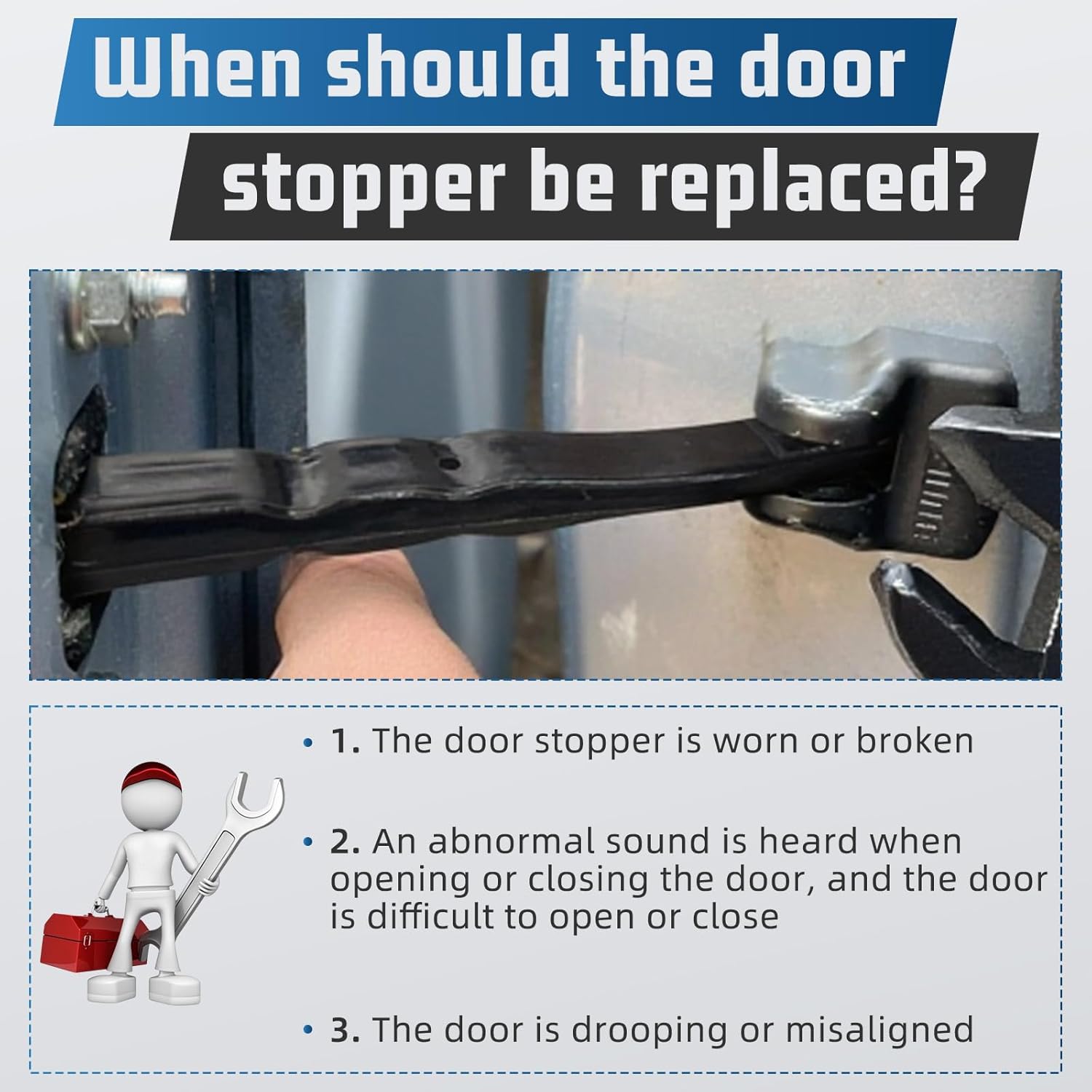 Car Door Check Strap Stopper, Car Door Hinge Stop Check Strap Limitery, Control The Door Opening Angle Compatible with Toyota Corolla Se Hatchback