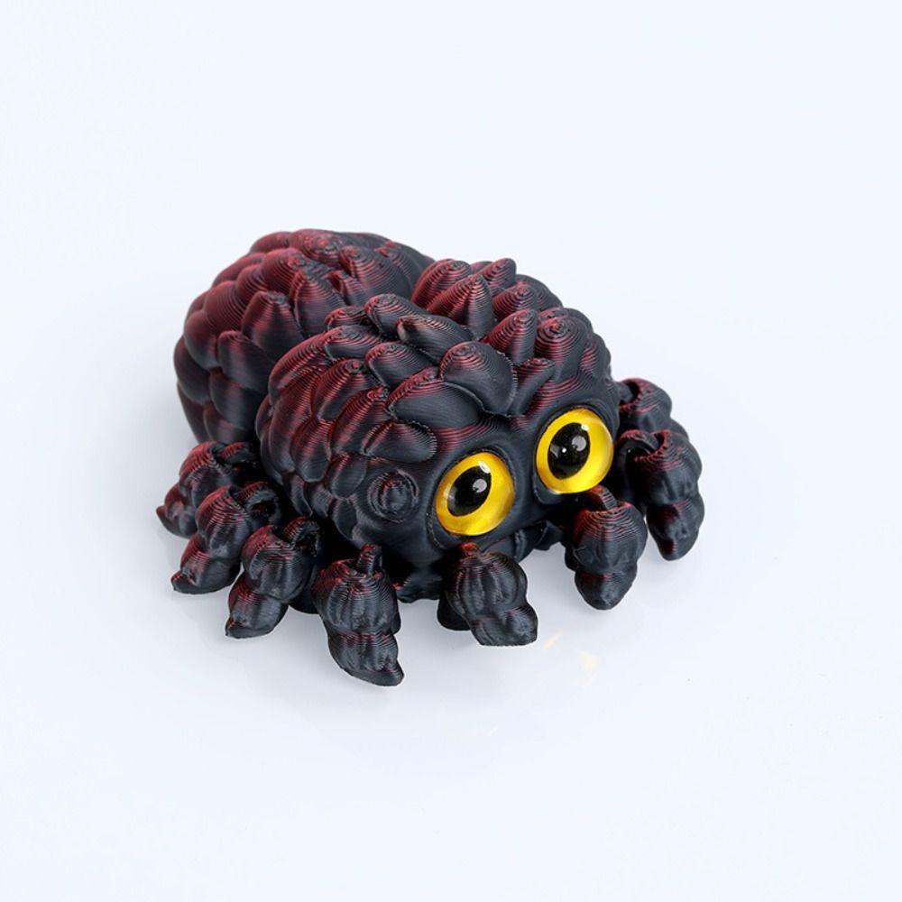 Desktop Size 3D Printed Spider Ornament Realistic Design 3D Printed Spider Figurine  Desktop Decor