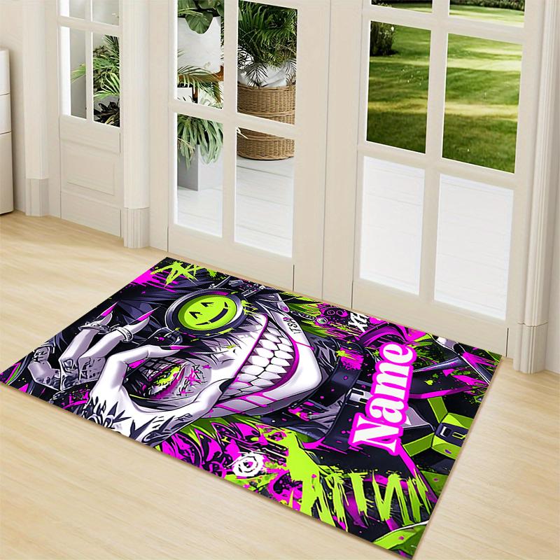 Custom Name Electric Arcane Dance Carpet Rug Customizable Soft Washable Anti-Slip Home Living Room Sofa Mats Personalized Rug. 0909146