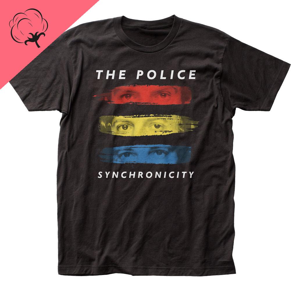 

Camiseta The Police Ghost Synchronicity Concert Unisexs T Shirt Rock Roll Band Music Printed Tee Cotton Double Side Graphic Tshirts 3XL