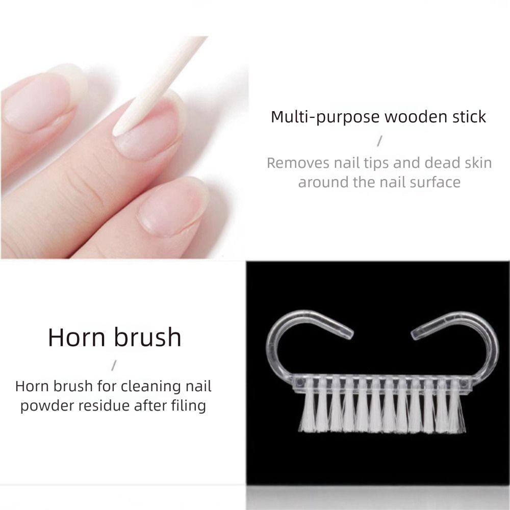 Portable Five Piece Set Nail Care Tools Rubbing Strips Polishing Strips Nail Kit Mini Tofu Blocks Wooden Sticks Nail Tool Kit