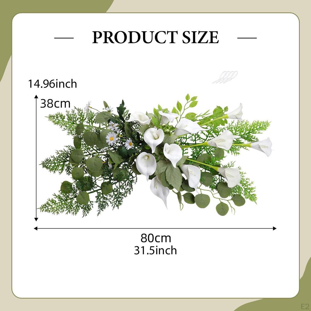 Wedding Arch Flowers Faux Holiday Door Decoration Artificial Floral Swag Greenery Leaves for Banquet