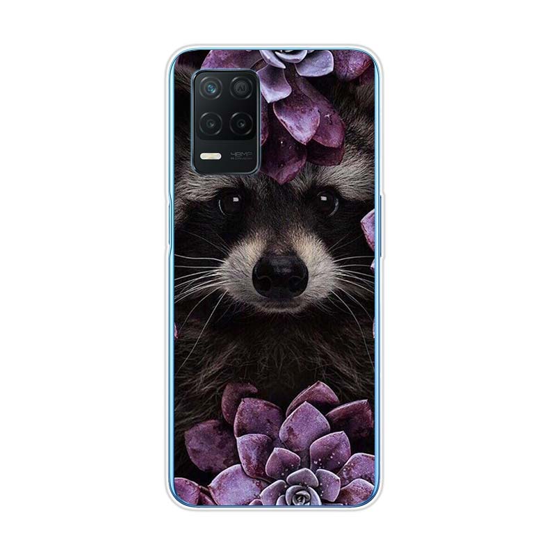 Flower Animal Tiger For Realme 8 8i V3 V5 GT Neo Flash Edition Explorer Master Neo2 Narzo 30 50i 50A C21Y Phone Case