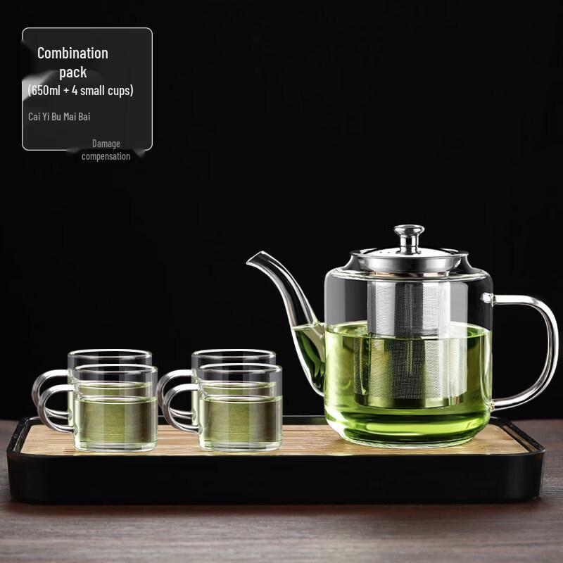 ZISIZ Handmade Thickened Heat-Resistant Glass Teapot