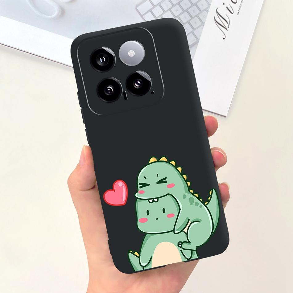 For Xiaomi 14 Phone Case Xiaomi Mi 14 5G Mi14 2024 Cute Cat Cartoon Jelly Silicon Soft Protective Back Cover