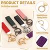Leather Car Keychain with Universal Key Keyring with Purple [uxcell] D-ring, Chain, Hardware, Unisex,