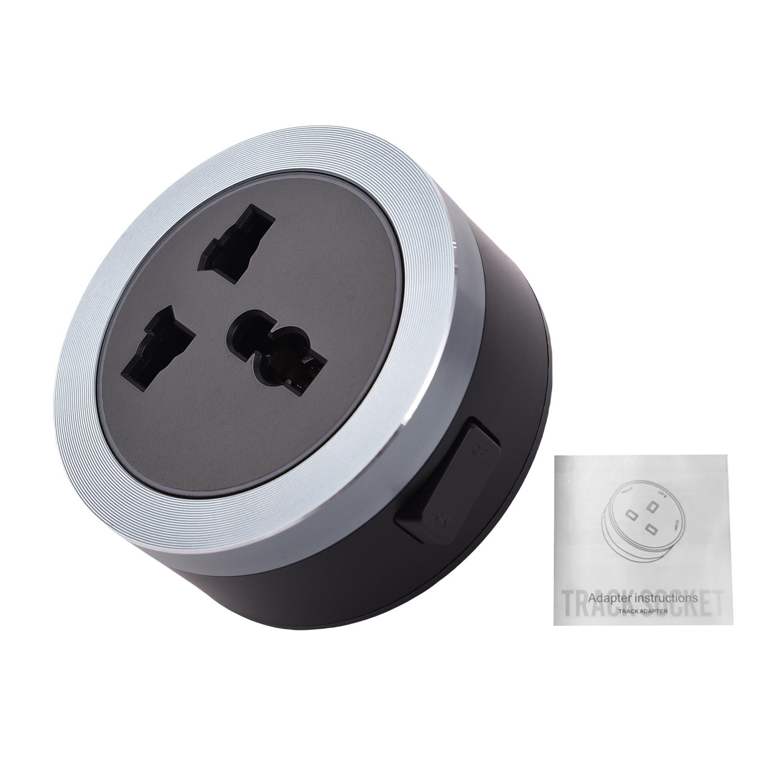 

3250W Track Adapter Socket Adapter Electric Rail Adapter Easy to Insert and Disassemble Universal