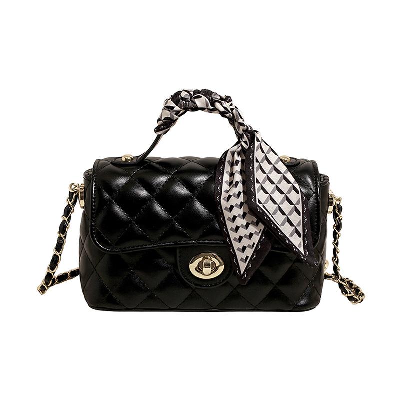 Rhombus Chain Bag Women's 2025 New Autumn and Winter Niche Design Shoulder Messenger Bag Fashionable Korean Handbag