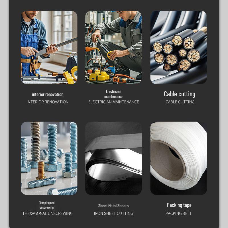 Tin Snips Scissors for Light Gauge Steel Studs, High Hardness Stainless Steel, Aviation-Grade.